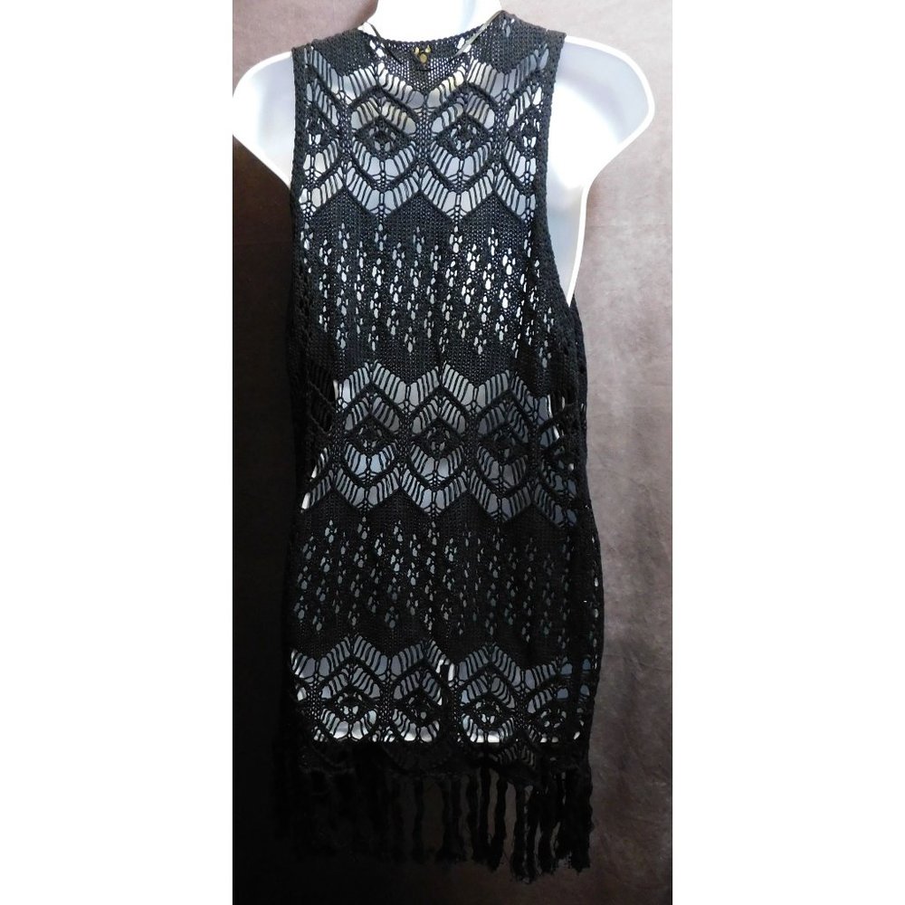 Vintage Roxy Black Sleeveless Cardigan